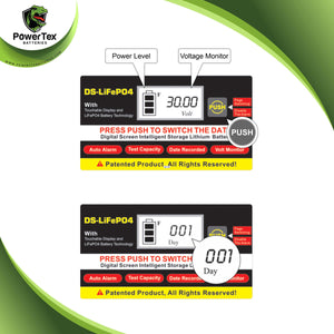 PowerTex Batteries 24V 50Ah Lithium Iron Phosphate LiFePO4 LFP Deep Cycle Rechargeable Battery