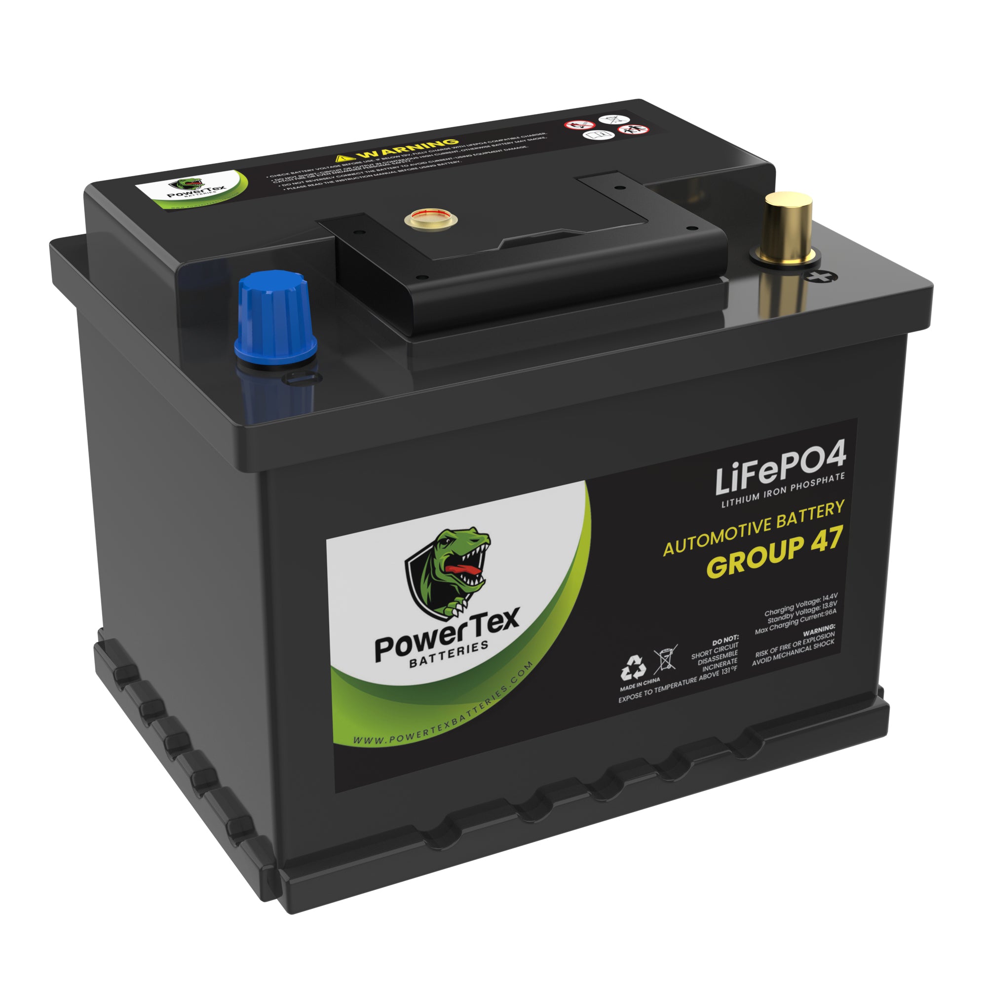 PowerTex Batteries BCI Group 47 / H5 Lithium LiFePO4 Automotive Battery