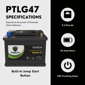 2021 Kia Soul Car Battery BCI Group 47 H5 Lithium LiFePO4 Automotive Battery
