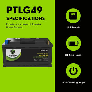 2012 Aston Martin DBS Car Batteries BCI Group 49 / H8 Lithium LiFePO4 Automotive Battery