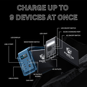 powertex batteries lithium portable power station and generator 500w 1000w peak output 560 watt hours