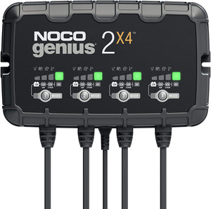 NOCO GENIUS2X4 4-Bank 8-Amp (2-Amp Per Bank) Fully-Automatic Smart 6V And 12V Battery Charger Charger NOCO