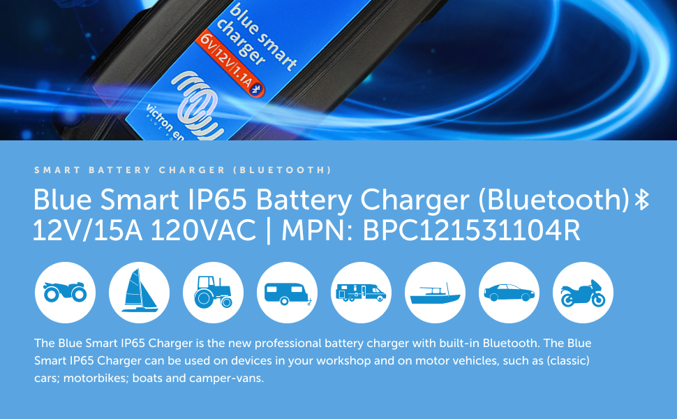 Victron Energy IP65 Blue Smart Charger - 24v 13A (Bluetooth)