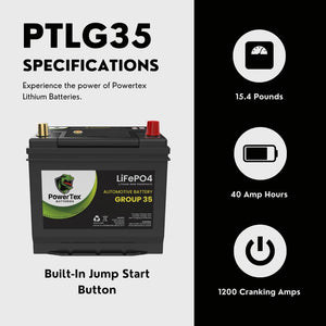 2017 Nissan Frontier Car Battery BCI Group 35 / Q85 Lithium LiFePO4 Automotive Battery