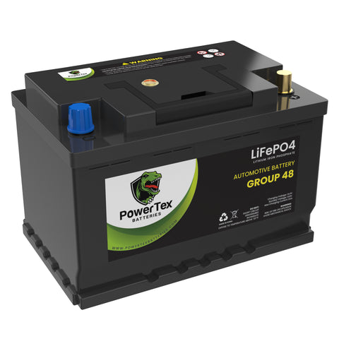 PowerTex Batteries BCI Group 48 / H6 Lithium LiFePO4 Automotive Battery
