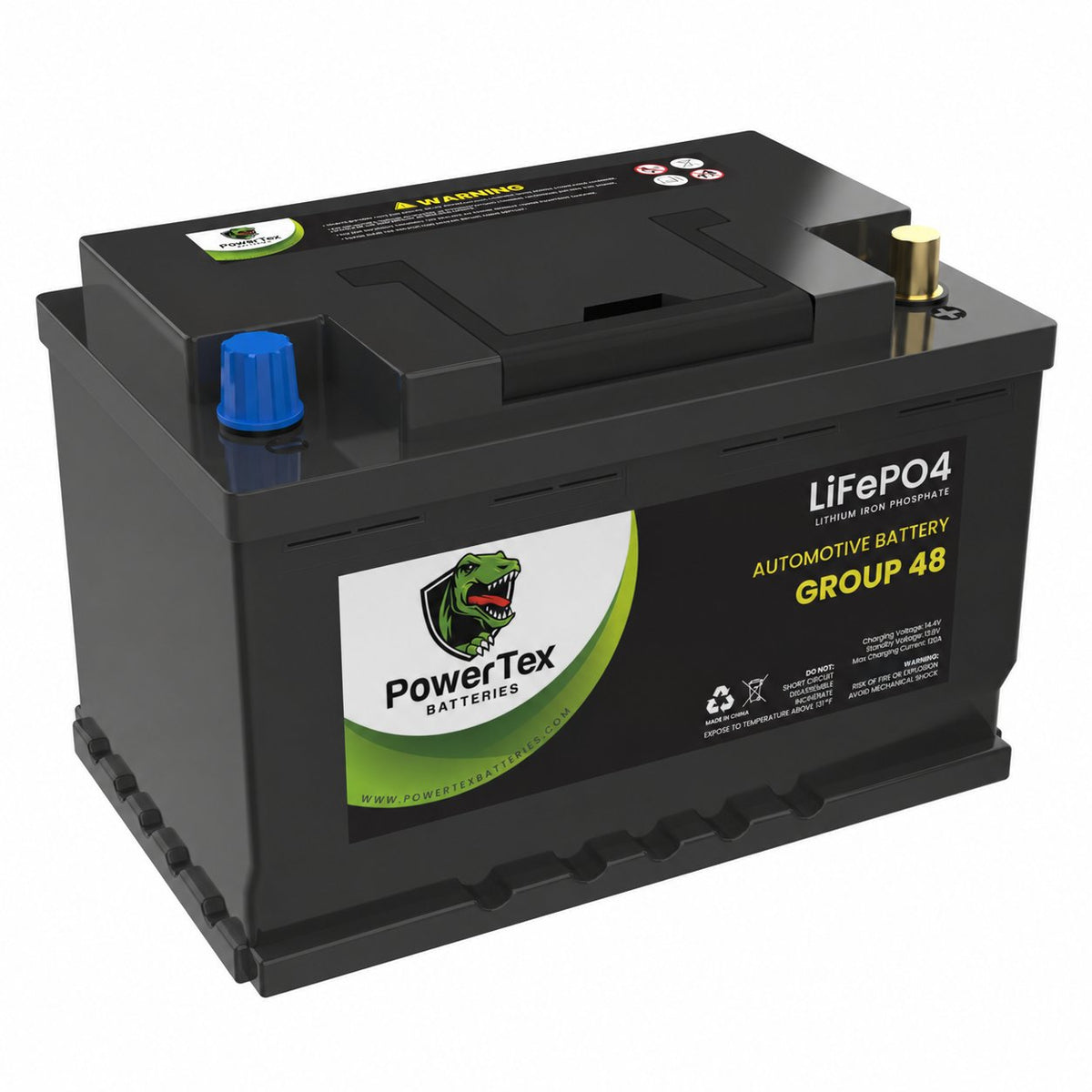 2023 Audi A6 V6 3.0L Replacement Car Battery BCI Group 48 Lithium LiFePO4 Automotive Powertex Battery