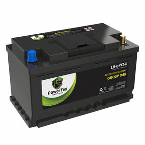 PowerTex Group 94R LiFePO4 automotive battery — front product view