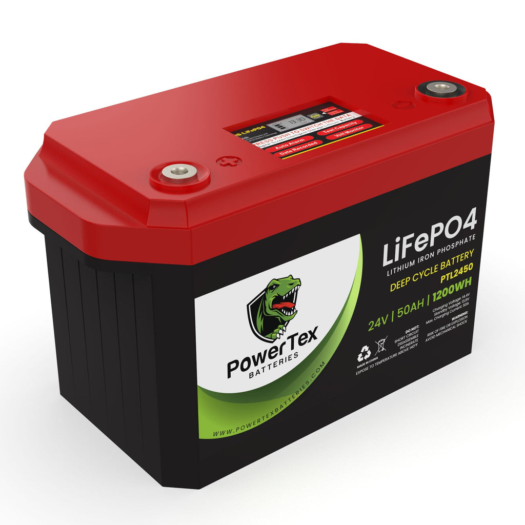 Powertex 24V 50Ah Lithium Trolling Battery For Minn Kota Riptide PowerDrive  – PowerTex Batteries