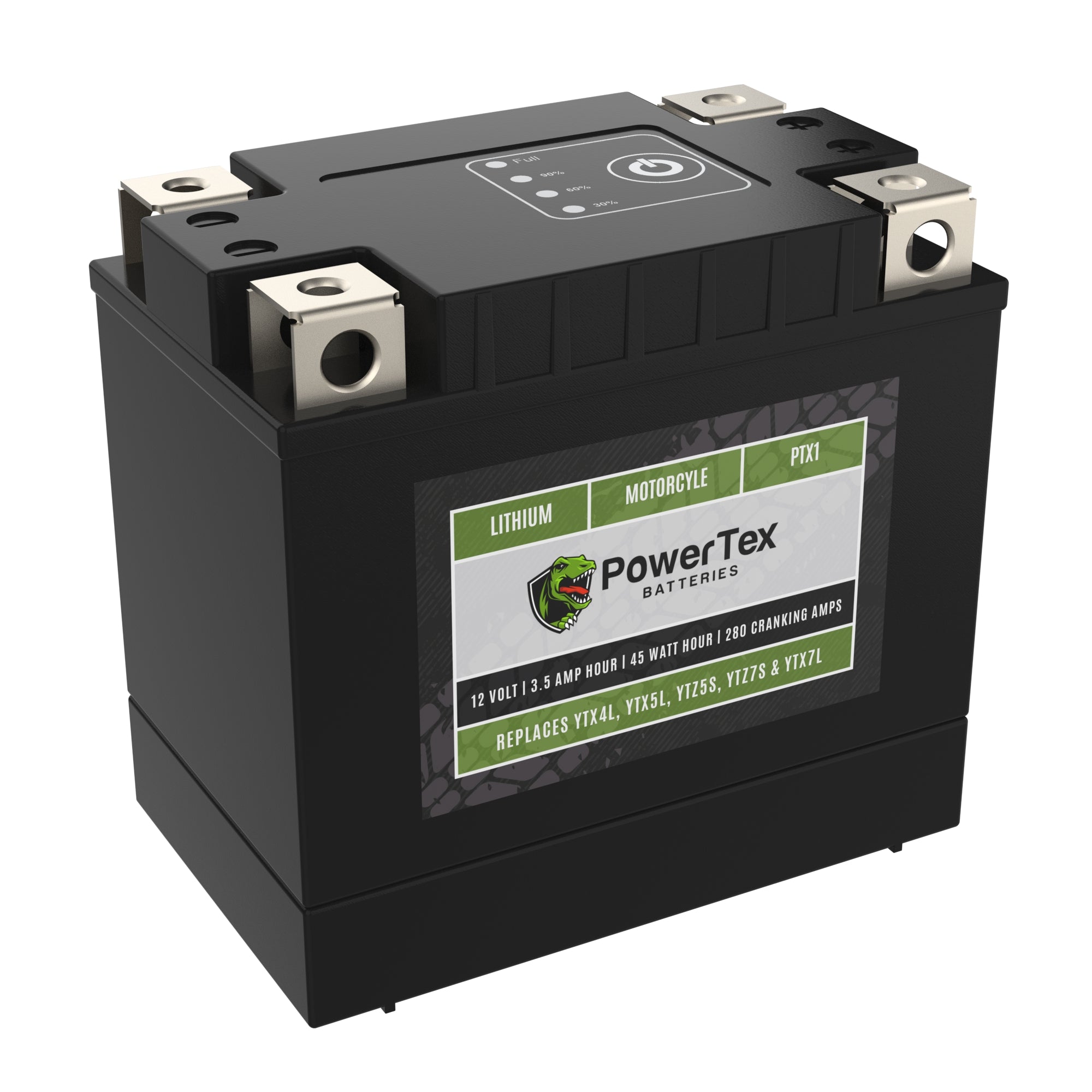 PowerTex Batteries YTX5L-BS LiFePO4 Lithium Iron Phosphate Motorcycle Battery