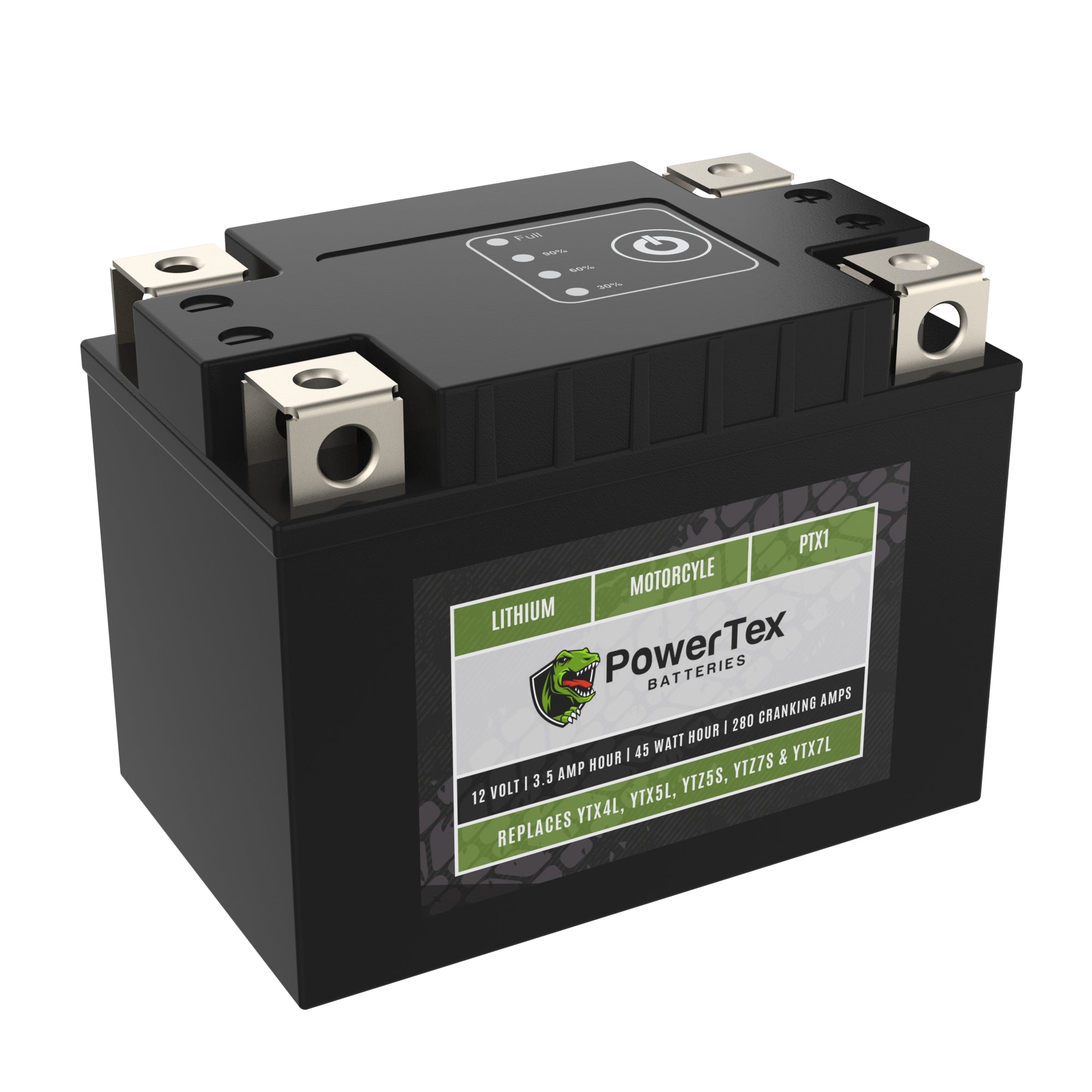 PowerTex Batteries YTX4L-BS LiFePO4 Lithium Iron Phosphate Motorcycle Battery