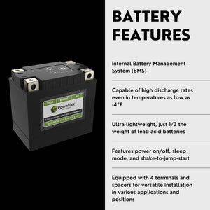 2021 Yamaha YFZ450R Replacement Motorcycle Battery YTZ7S Lithium LiFePO4 Powersport Battery