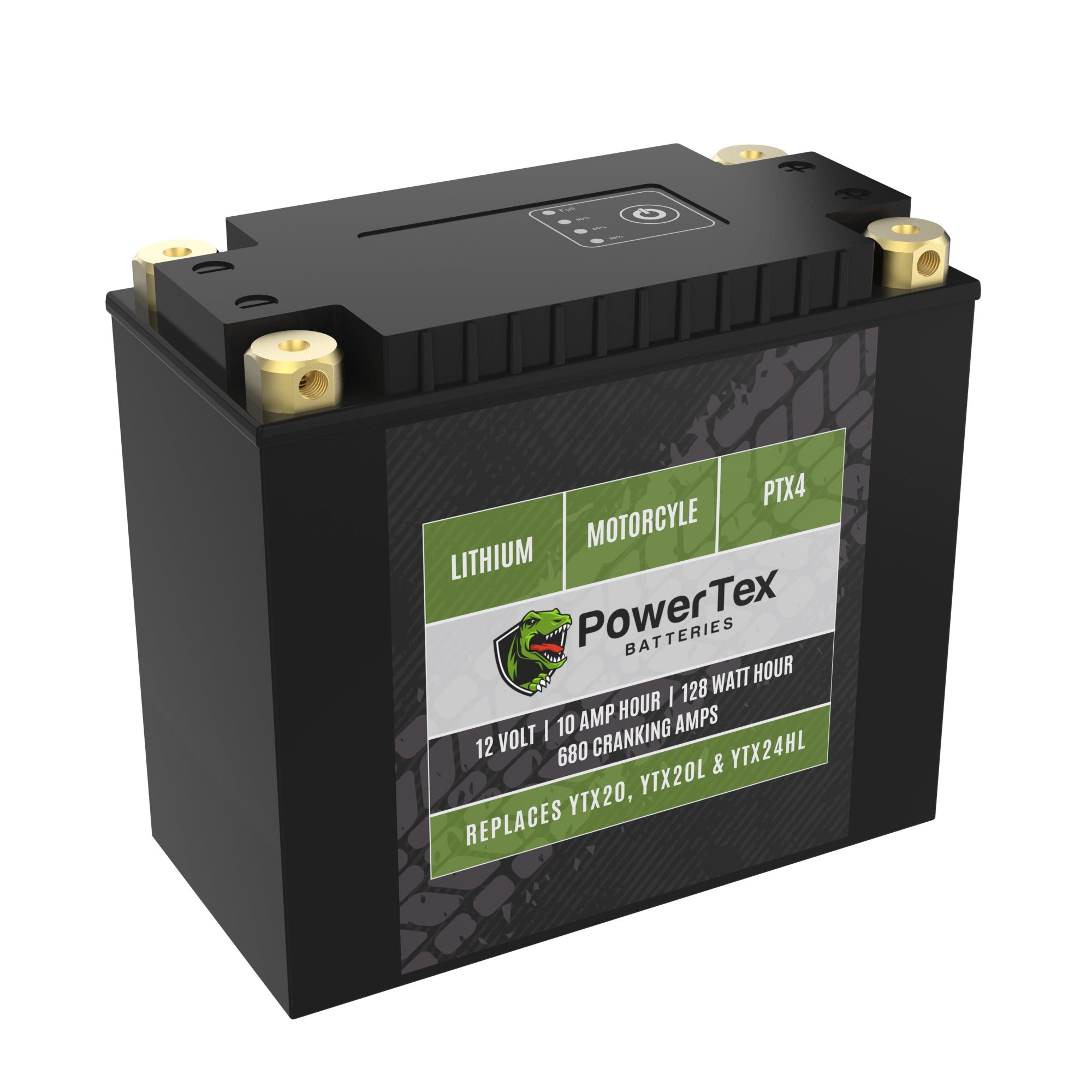 PowerTex Batteries YTX20HL-BS LiFePO4 Lithium Iron Phosphate Motorcycle Battery