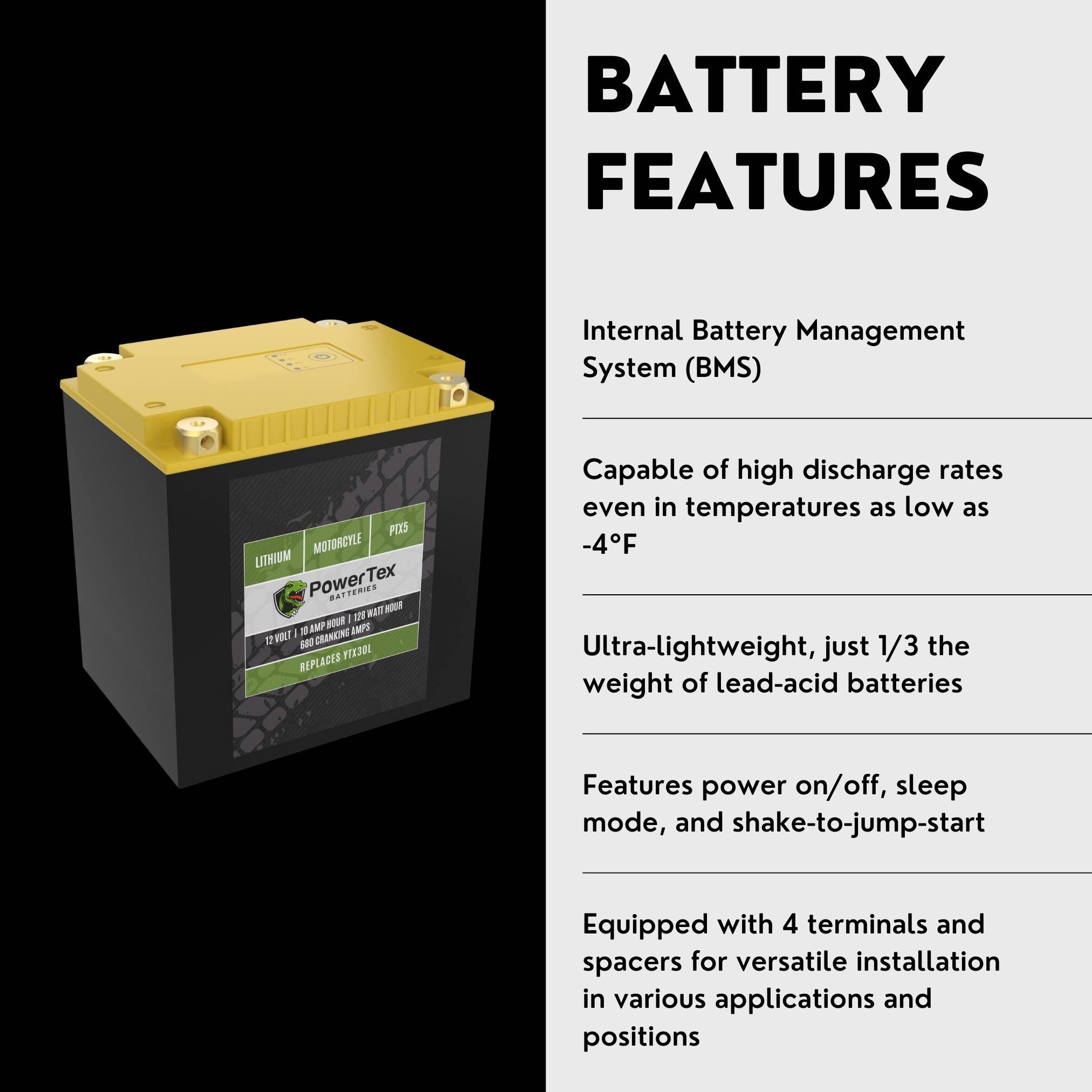 1982 BMW R100CS 980 Lithium Iron Phosphate Battery Replacement YTX30L-BS LiFePO4 For Motorcyle