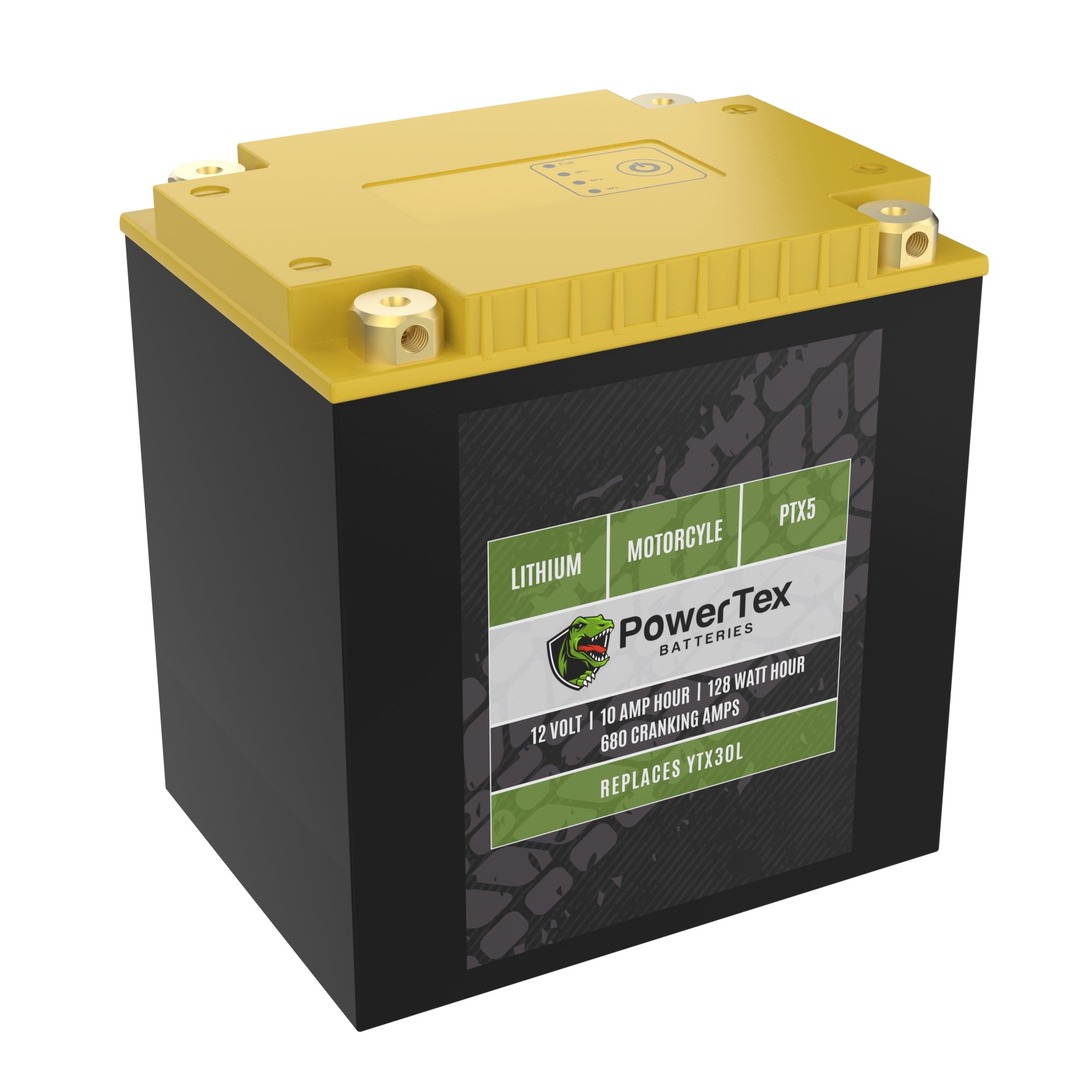 PowerTex Batteries YTX30L-BS LiFePO4 Lithium Iron Phosphate Motorcycle Battery