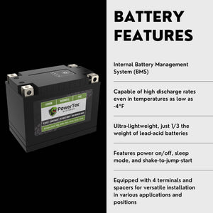2021 Kawasaki ZX900 ABS, ZX900RS ABS, Café Lithium Iron Phosphate Battery Replacement YTX9-BS LiFePO4 For Motorcyle