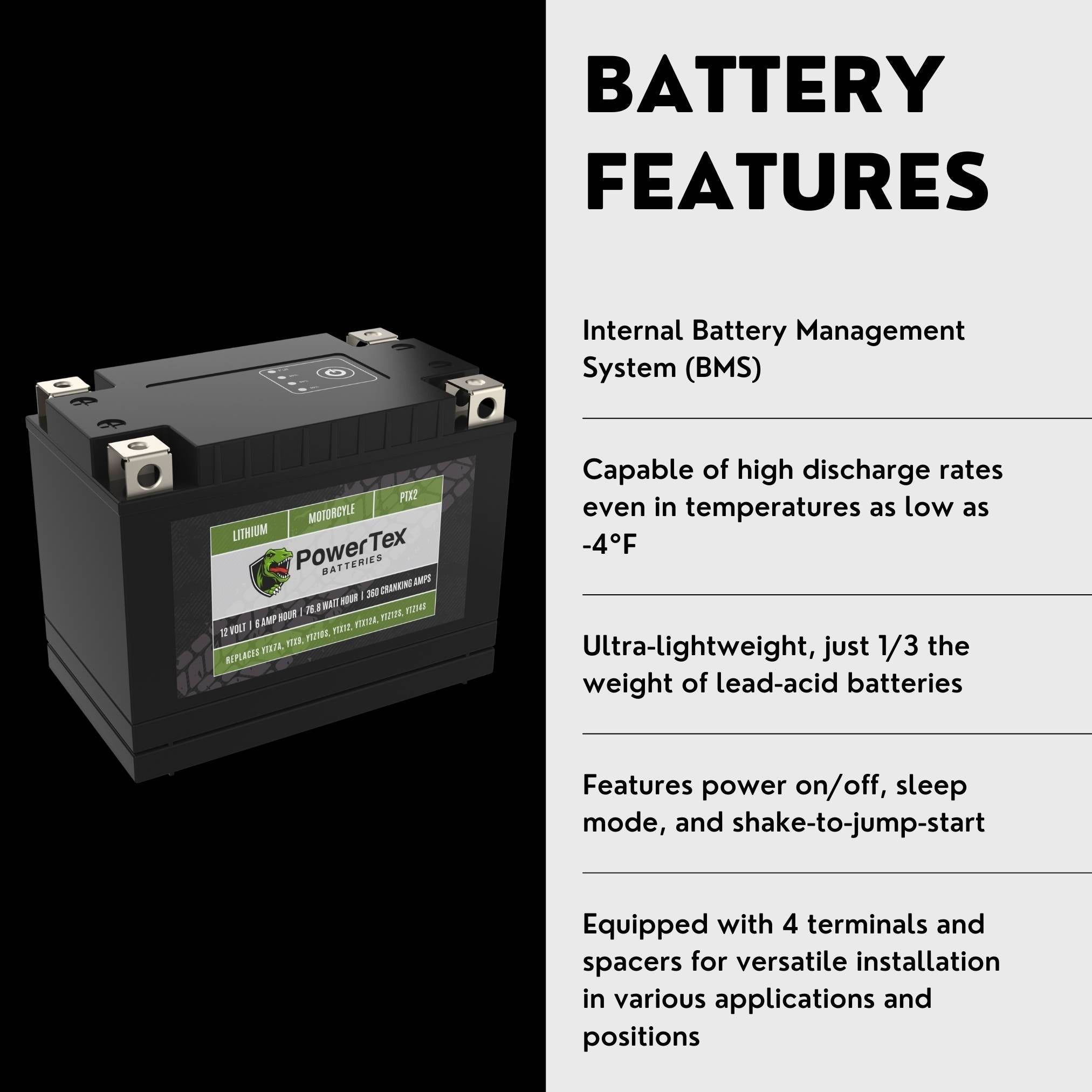 2010 Yamaha 500cc T-MAX XP500 Lithium Iron Phosphate Battery Replacement YTZ10S LiFePO4 For Motorcyle