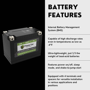 2014 BMS MOTORSPORTS Sand Sniper 150 Lithium Iron Phosphate Battery Replacement YTX7A-BS LiFePO4 For Motorcyle