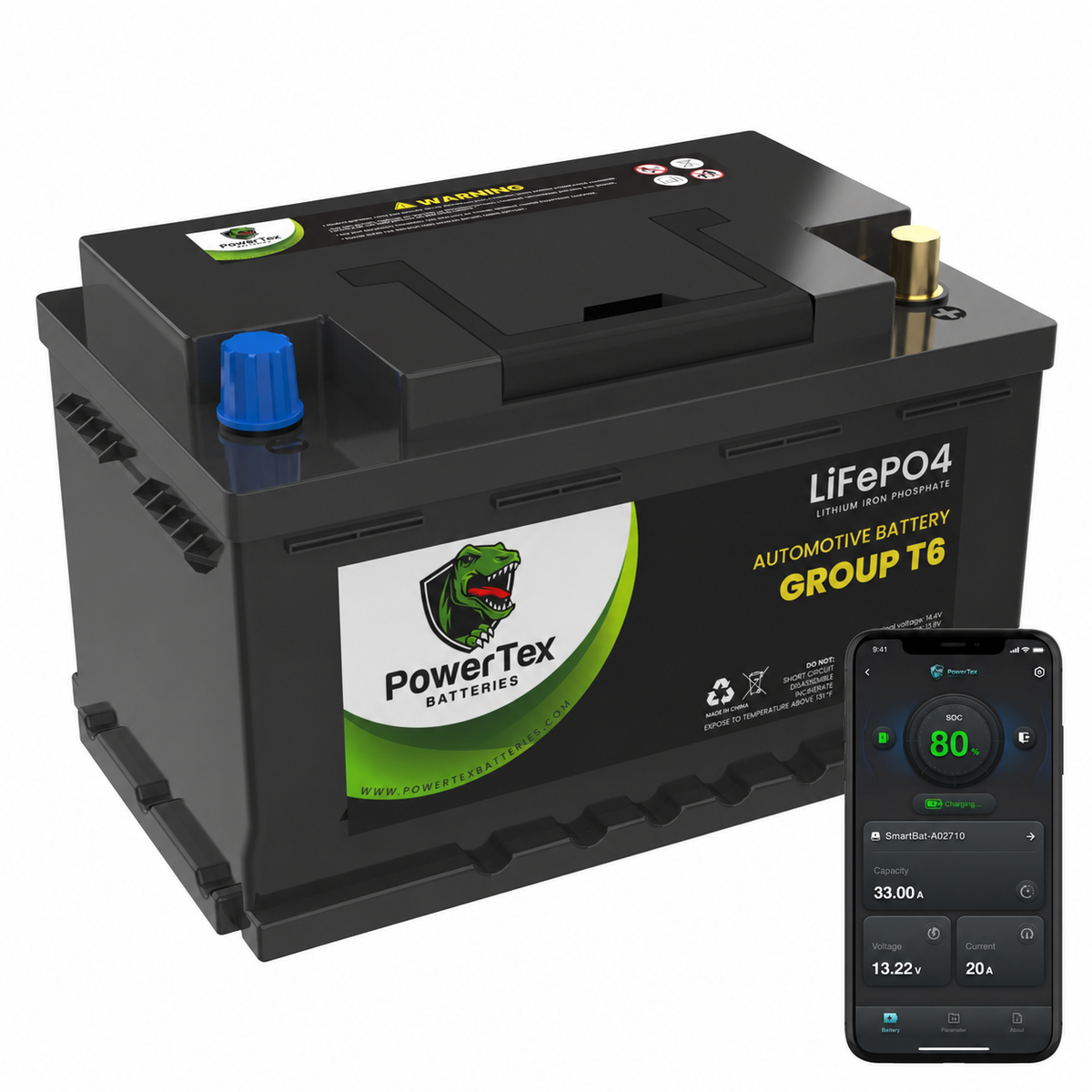 PowerTex Group T6 L2 LiFePO4 automotive battery