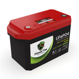 PowerTex Batteries 12V 100Ah Lithium Iron Phosphate LiFePO4 LFP Deep Cycle Rechargeable Battery