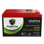 PowerTex Batteries 12V 12Ah LiFePO4 Lithium Iron Phosphate Battery