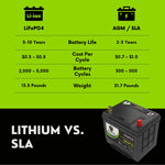 PowerTex Batteries Group 35 / Q85 Lithium Ion LiFePO4 Automotive Battery Battery PowerTex Batteries