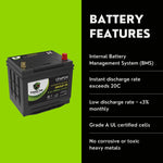 2008 Toyota Camry Car Battery BCI Group 35 / Q85 Lithium LiFePO4 Automotive Battery
