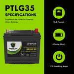 2012 Toyota Avalon Car Battery BCI Group 35 / Q85 Lithium LiFePO4 Automotive Battery