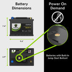 PowerTex Batteries BCI Group 47 / H5 Lithium LiFePO4 Automotive Battery