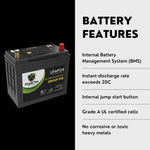 2012 Nissan Leaf Car Battery BCI Group 51R Lithium LiFePO4 Automotive Battery