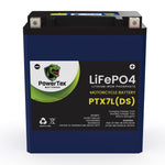 PowerTex Batteries YTX7L Lithium Ion LiFePO4 Motorcycle Battery Battery YTX7L-BS Replacement 