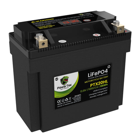 Powertex Batteries YTX20HL-BS LiFePO4 Lithium Iron Phosphate Motorcycle Battery