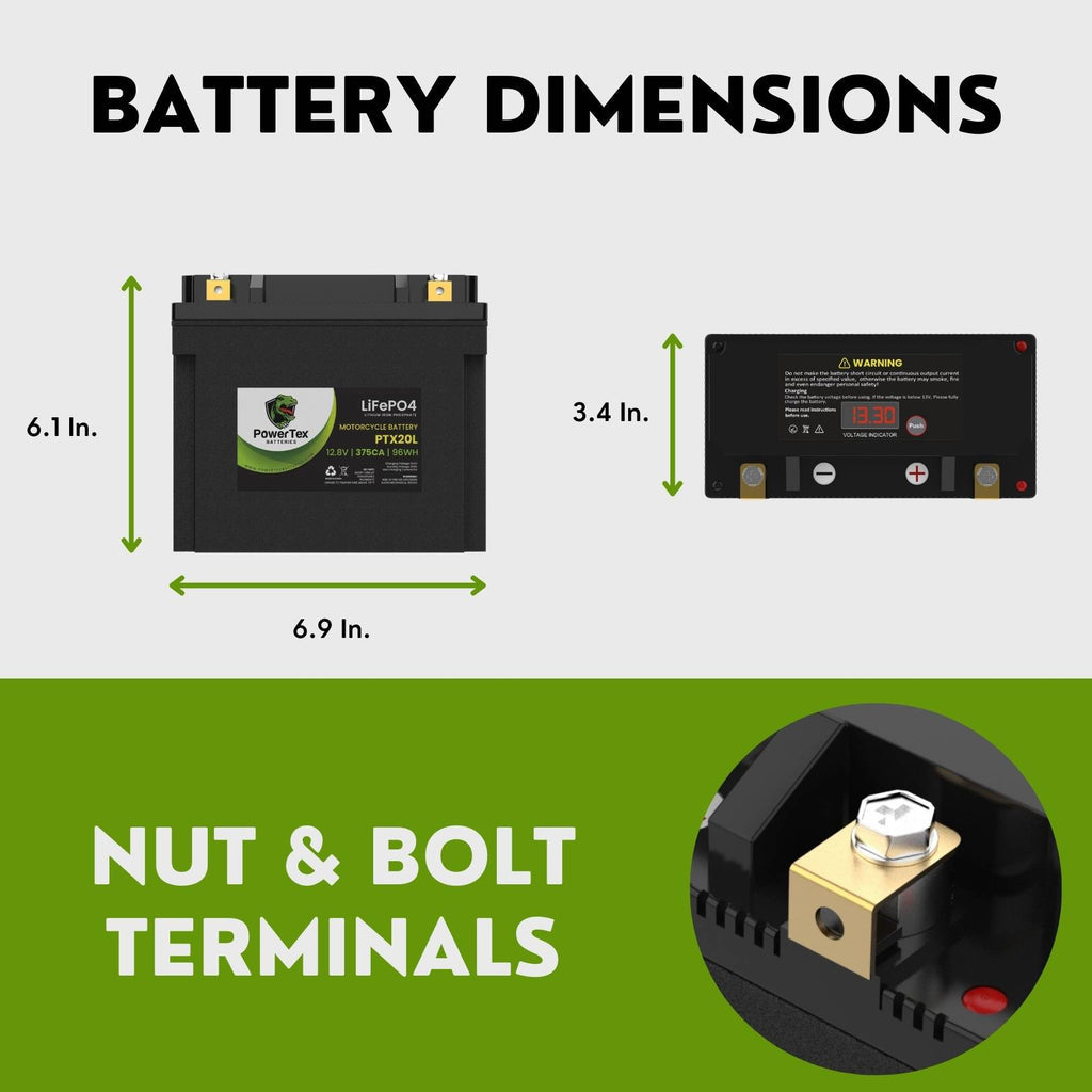  Lithium Iron Phosphate Battery Replacement YTX20L-BS LiFePO4 For Motorcyle