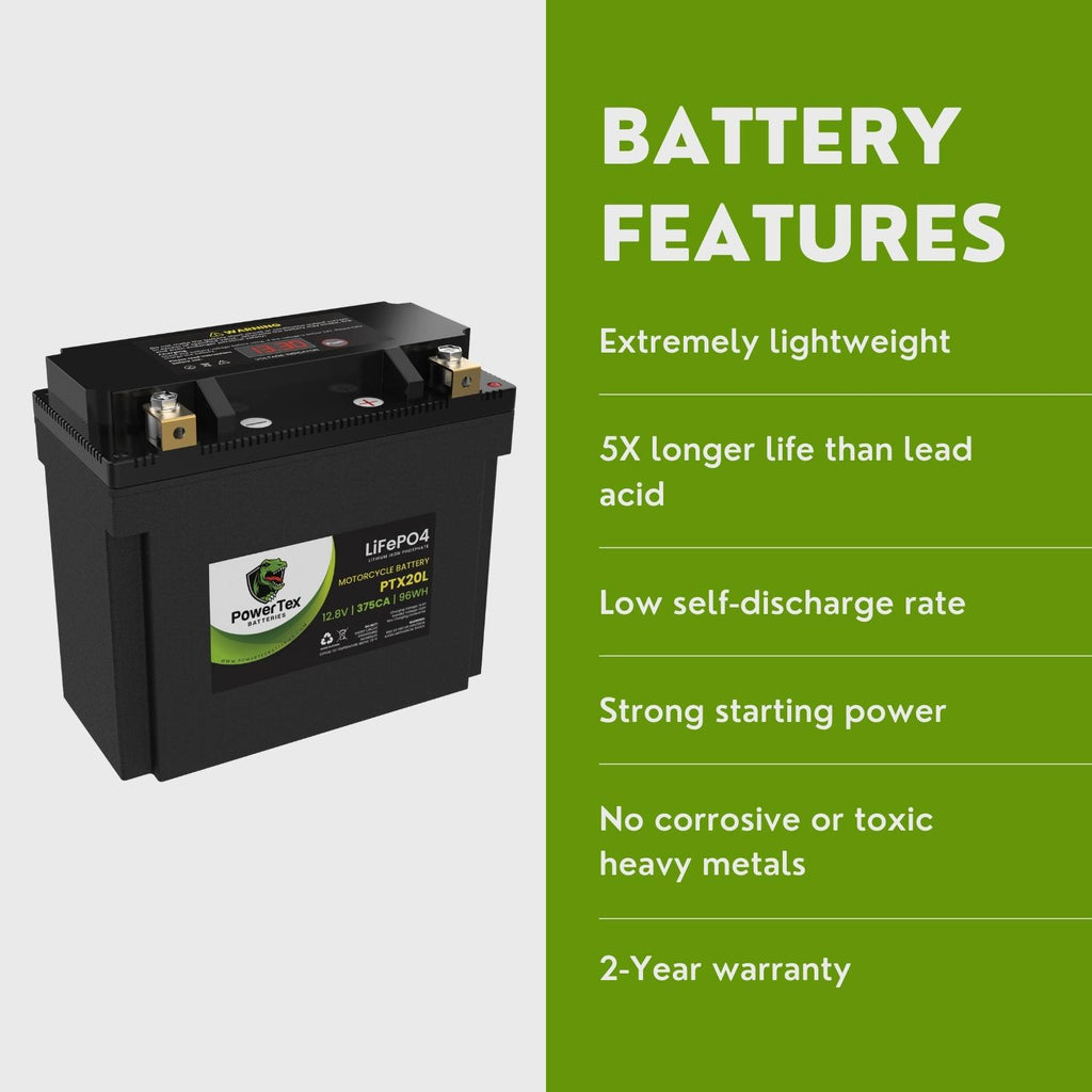  Lithium Iron Phosphate Battery Replacement YTX20L-BS LiFePO4 For Motorcyle