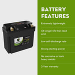 2009 Victory Vegas Lithium Iron Phosphate Battery Replacement YTX20L-BS LiFePO4 For Motorcyle