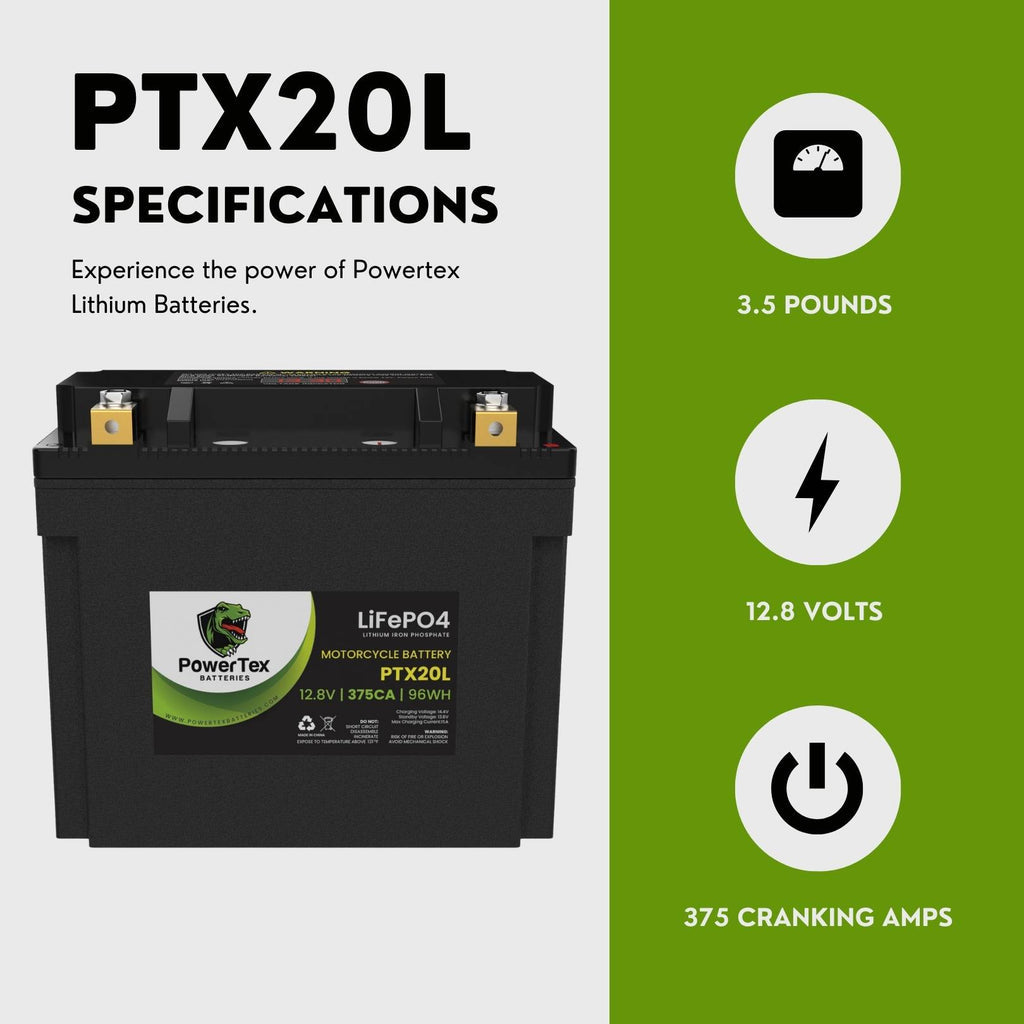  Lithium Iron Phosphate Battery Replacement YTX20L-BS LiFePO4 For Motorcyle