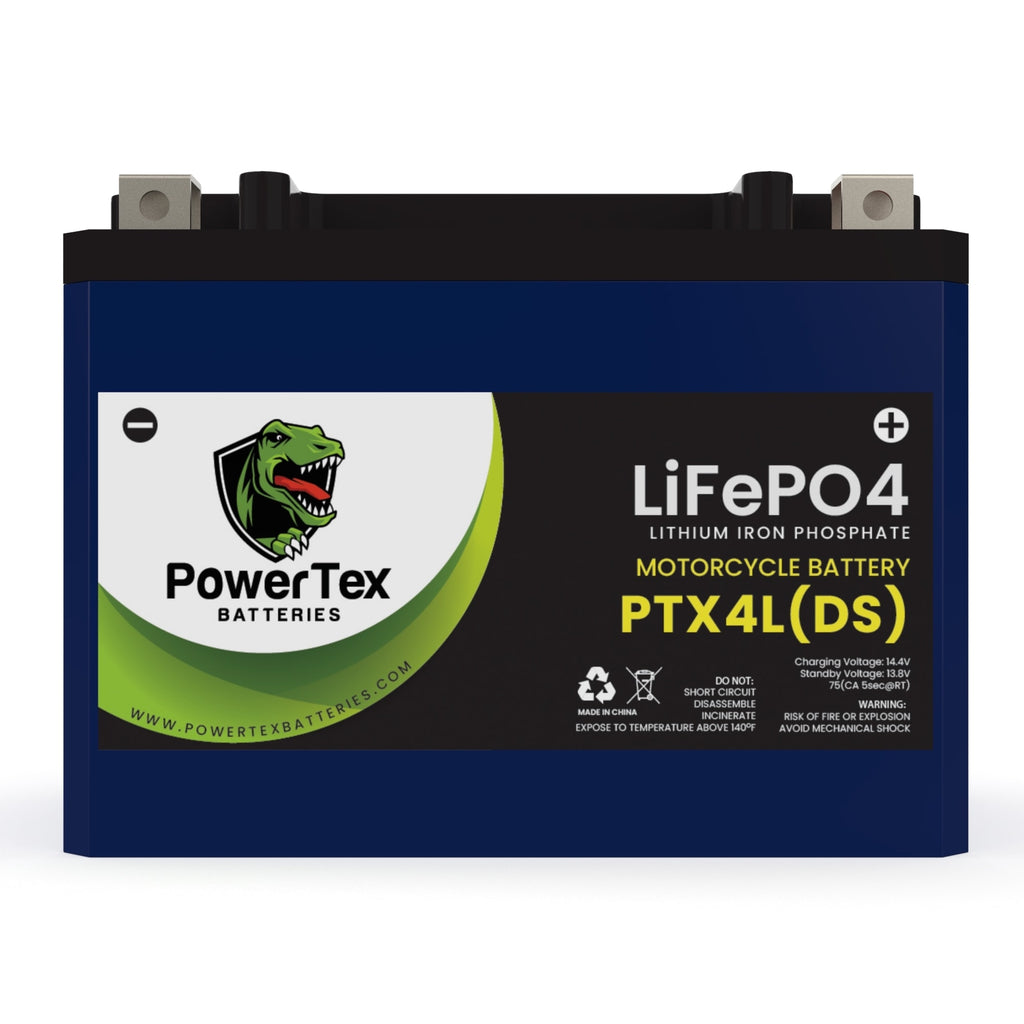 Powdertex PowerTex YTX4L-BS LiFePO4 Lithium Iron Phosphate Motorcycle Battery ...