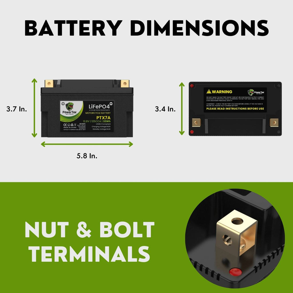 2016 BMS MOTORSPORTS Cavalier 150 Lithium Iron Phosphate Battery Replacement YTX7A-BS LiFePO4 For Motorcyle