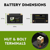 2015 Genuine Scooter Co. Buddy 125 Riot Lithium Iron Phosphate Battery Replacement YTX7A-BS LiFePO4 For Motorcyle