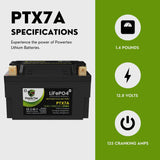 2016 SSR Motorsports Europa 50 SP MD50QT-10 Lithium Iron Phosphate Battery Replacement YTX7A-BS LiFePO4 For Motorcyle