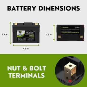 Powertex Batteries YTZ5S LiFePO4 Lithium Iron Phosphate Motorcycle Battery PTZ5S