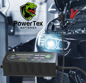 Powertex Batteries LiFePO4 Lithium Iron Phosphate LFP Deep Cycle Automotive Motorcycle Powersport Charger and Tender