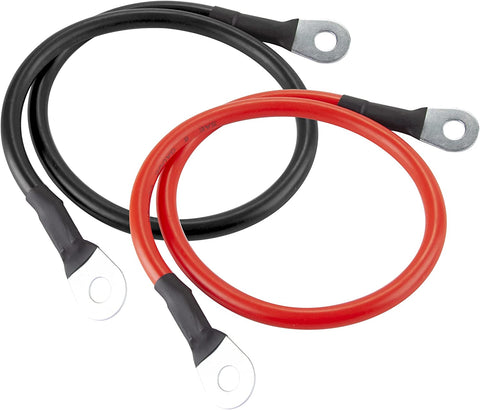 6 AWG 20 Inch Battery Cables Set With Terminals 3/8-Inch Lugs